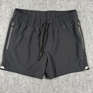 LEG3ND Shorts Medium Black Athletic Polyester Spandex Drawstring Zip Pocket Mens